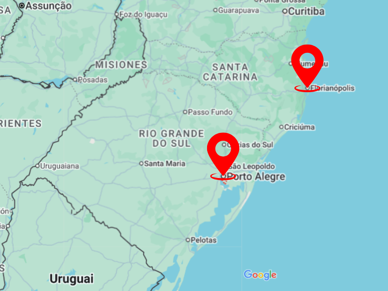 Mapa de Atuação Joie Festas